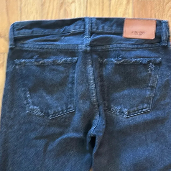 Moussy Vintage sz 27 black wash 100% cotton great pre owned condition raw edge - Picture 8 of 9